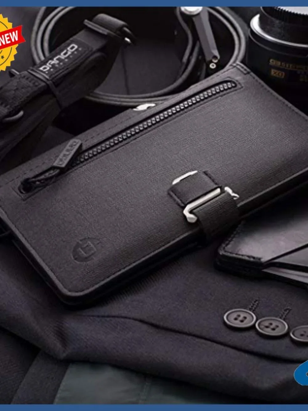 Slim Travel Wallet with RFID Protection, Passport Holder & Multitool